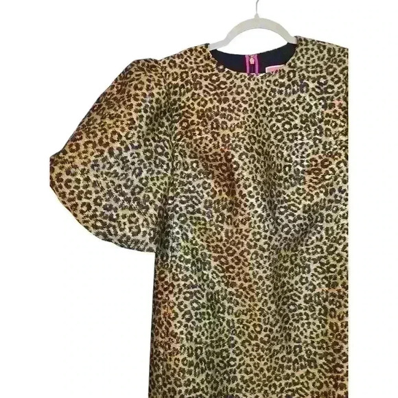 Kate Spade Leopard Lurex Jacquard Taxi Dress Size 2 NWOT - Picture 4 of 10